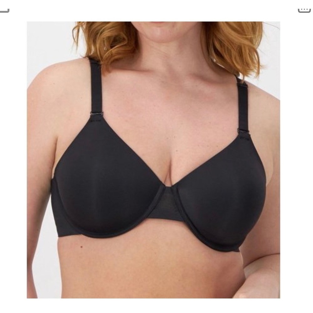 Bali DF4481 Sleek Support Smoothing Underwire T-Shirt Bra Black 36D